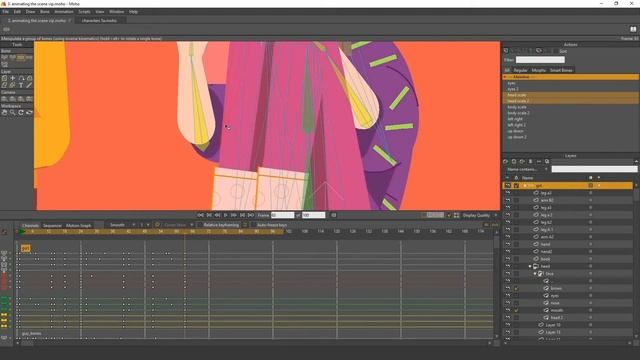 Анимация персонажей. Создание мультфильма. Анимация. Урок 21