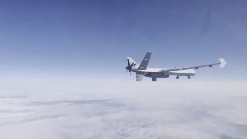 Сбитый вчера MQ-9 Reaper из кабины самолета Су-27