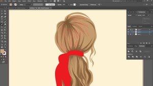 How to draw vector hair like a Pro in Adobe Illustrator. How to draw realistic hair in Illustrator