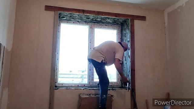 Оконный Проем//Штукатурка оконных откосов все подробности на видео//