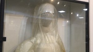 ЗАЩИТНЫЙ ПНЕВМОКОСТЮМ ЛГ-5. Артефакты в коллекции Музея истории г. Обнинска. 2020 г.