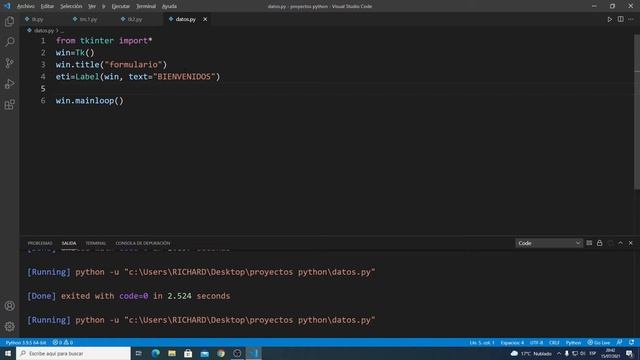 Introducción a tkinter con Python ¿Cómo crear un formulario con Python / tkinter? смотреть онлайн