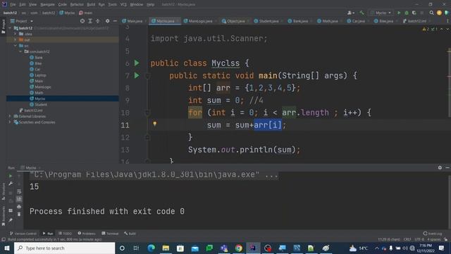 Array In Java In (Hindi/Urdu) (part-4) | How To Sum Of Array With For Loop and For Each Loop