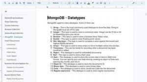 #13: Datatypes in MongoDB | Type of datatypes in mongodb | MongoDB Tutorial Hindi