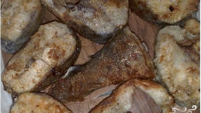 Минтай жареный