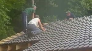 Баня из оцилиндрованного бревна