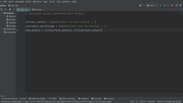 How to calculate Salary increment with Python ? #pythonprogramming