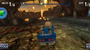 Странности трассы огонь и лёд в игре пляжном багги ракинг