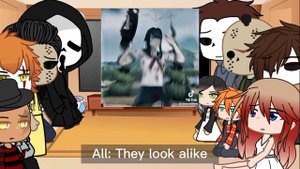 Slashers reacts to F!Y/N as Ayano Aishi [Part 1/3] ||Gacha Club|| Uve