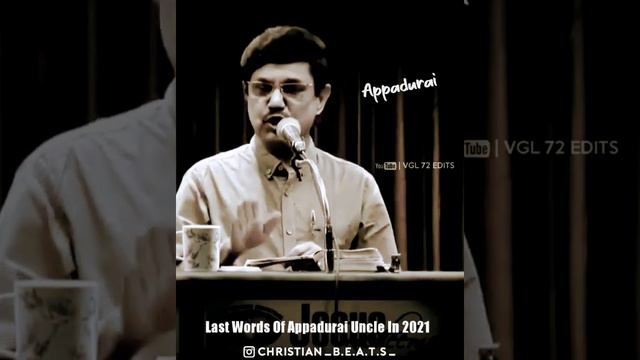 Last Message Bro.Appadurai