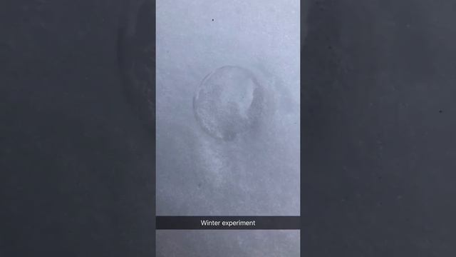 Trying to freeze bubbles