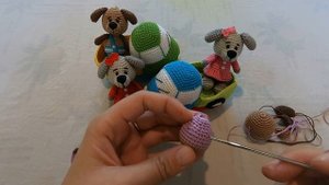 Как связать маленькую собачку крючком. МК с описанием