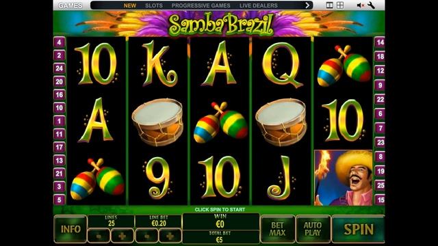 Как играть в игровой автомат Samba Brazil Slot. Обучающее видео. смотреть онлайн