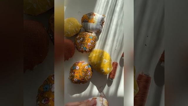 Текстильные тыквы