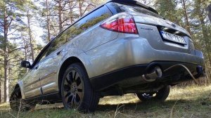 Subaru Outback BPE with magnaflow muflers, Simons resonator. Exhaust sound