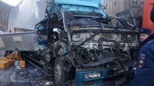 ДТП на объездной - 3 грузовика.