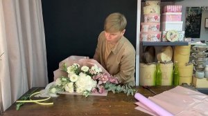 СОБИРАЕМ РАСКИДИСТЫЙ БУКЕТ?? Тишью. Корейская плёнка.