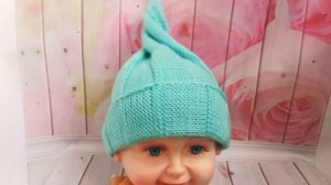 Детская шапочка "Луковка" спицами. Работа августа 2019г.