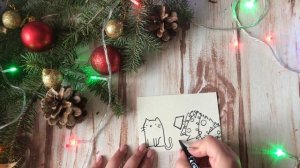 ?10 ПРОСТЫХ НОВОГОДНИХ ОТКРЫТОК ЗА 5 МИНУТ!? Новогодние открытки