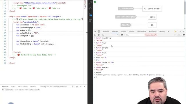 JavaScript Typeof Operator  ? | Learn Javascript Fundamentals with Sabio | Javascript Training - 16