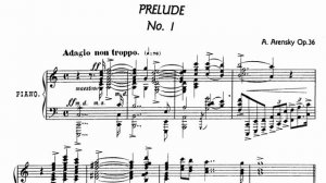 Аренский - Прелюдия До мажор (Arensky Op. 36 No.1 Prelude In C Major)