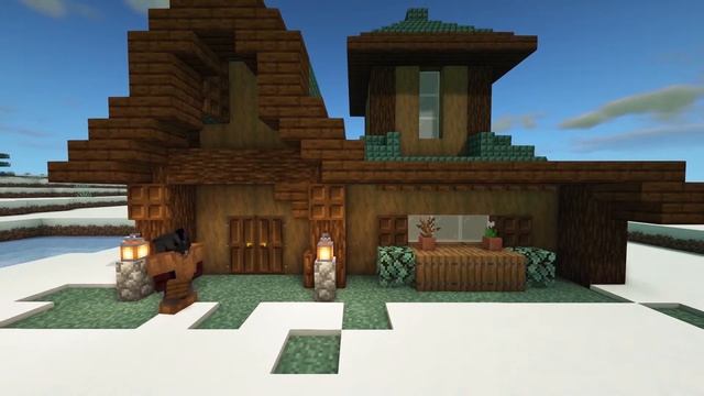 Minecraft | Как Построить Зимний Дом | Зимняя Хижина | How to Build