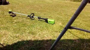GreenWorks 60 Volt Electric String Trimmer Review!