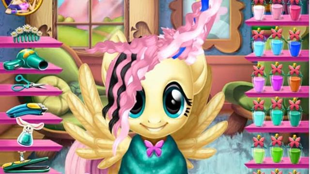 игры Пони! прическа для Флаттершай! смотреть онлайн