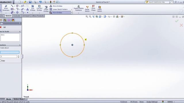 SolidWorks Tutorial in Tamil 20:  Move,Rotate,Copy,Scale And Stretch | Sketch