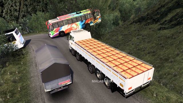 Bharath Benz 14 Wheeler Truck with Cement Load in Hair Pin | ETS2 1.46 Game Play part2 смотреть онлайн