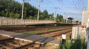 Казанское направление РЖД. Фирменный экспресс ЭД4М 0452 ЦППК пролетает станцию «Виноградово».