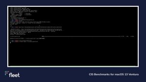 CIS Benchmarks for macOS 13 Ventura