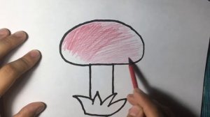 Рисуем и Раскрашиваем гриб для детей l We draw and Color a mushroom for children