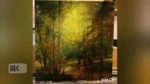 Лесной пейзаж / Маслом по акрилу / лессировка