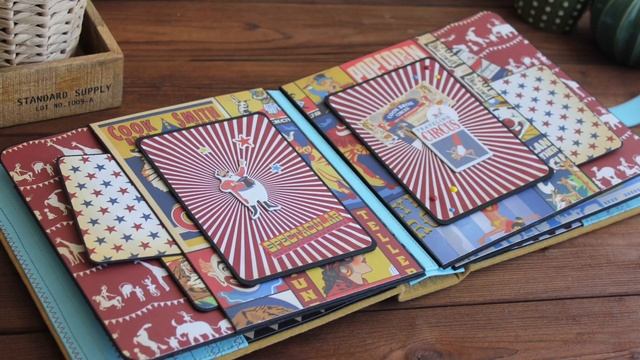 Альбом ЦИРК - Carta Bella Circus album- альбом ручной работы - скрапбукинг мастер класс смотреть онлайн
