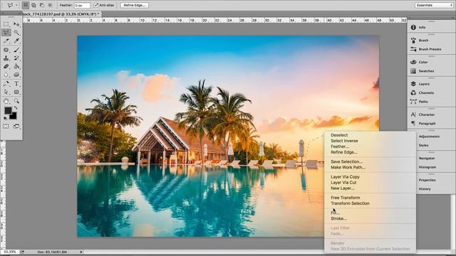 2 Удаление фона в Adobe Photoshop смотреть онлайн