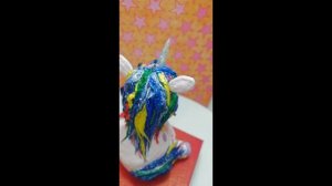 Ватная игрушка Единорог, 8,5 см. в высоту