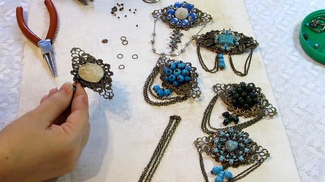 Мастер-Класс брошь в винтажном стиле на филиграни.