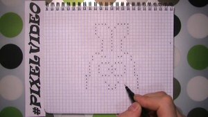 Как рисовать Кроша из Смешариков по клеточкам / Рисунки по клеточкам #pixelvideo