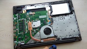 Ремонт после залития Lenovo V155-15API, плата NM-C101