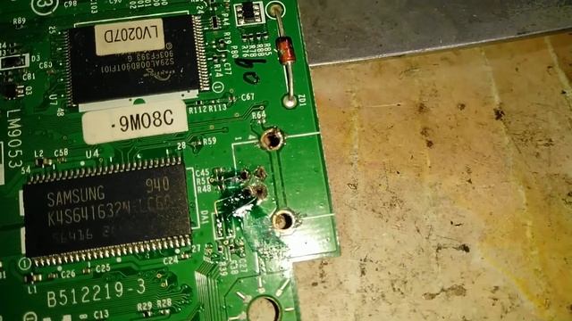 Ремонт платы принтера. Установка оторванного разъёма.