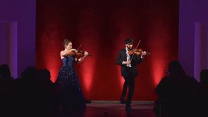 Jumping violinist - The Twiolins play Aleksey Igudesman´s Morrisons Jig
