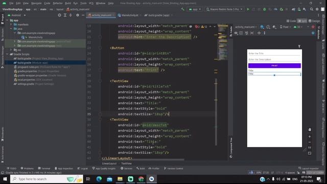 How to Implement View Binding in Activity in Android Studio Kotlin