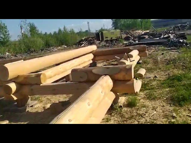 Рубка сруба дома въ Смоленскъ. Третий венецъ