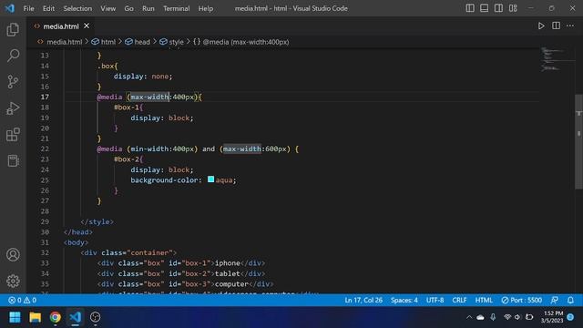 CSS Tutorial: Media Query in css || by @theCodeDefinition 