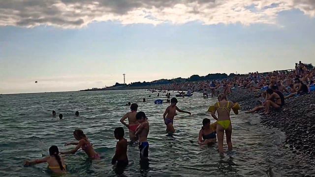 Самое Чистое Черное море Пляж Крылья Балтики на Границе с Абхазией Имеретинка Сириус 30.07.22