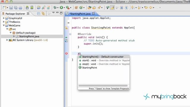 Learn Java 2.1- Game Programming -Creating A Web Applet