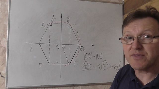 Нахождение координат правильного шестиугольника