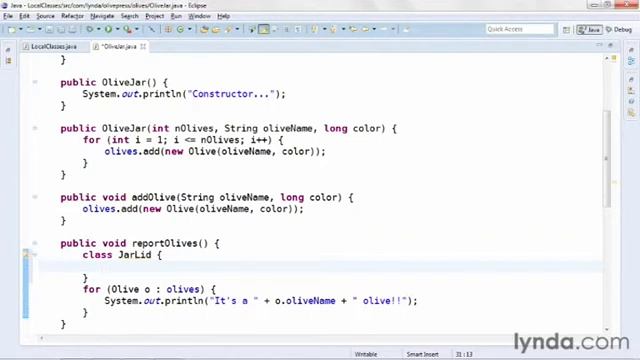 java tutorial Using Local Inner Classes смотреть онлайн
