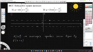 Графіки функцій синус та косинус  Побудова та властивості